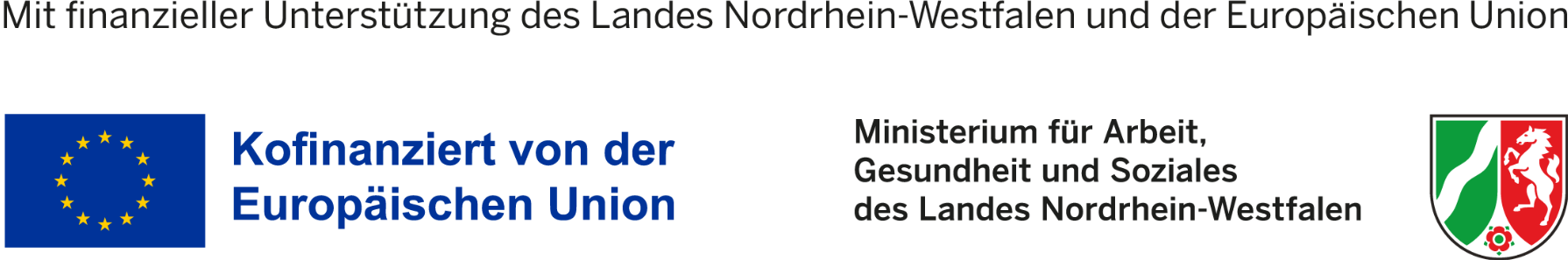 Kofinanziert von der Europäischen Union – Mit finanzieller Unterstützung des Landes Nordrhein-Westfalen