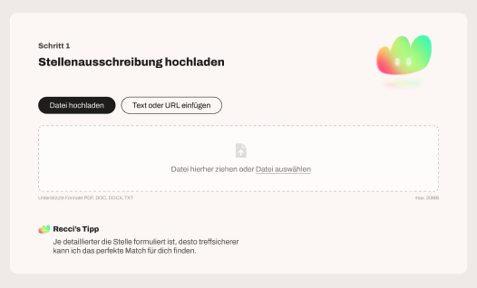 Stellenausschreibung hochladen